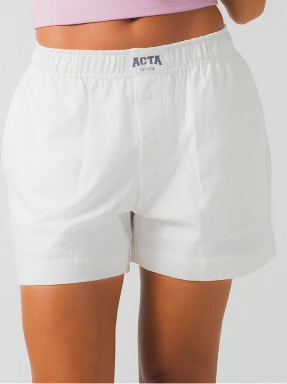 ACTA – Limited Garden Party Women's White Boxer Shorts